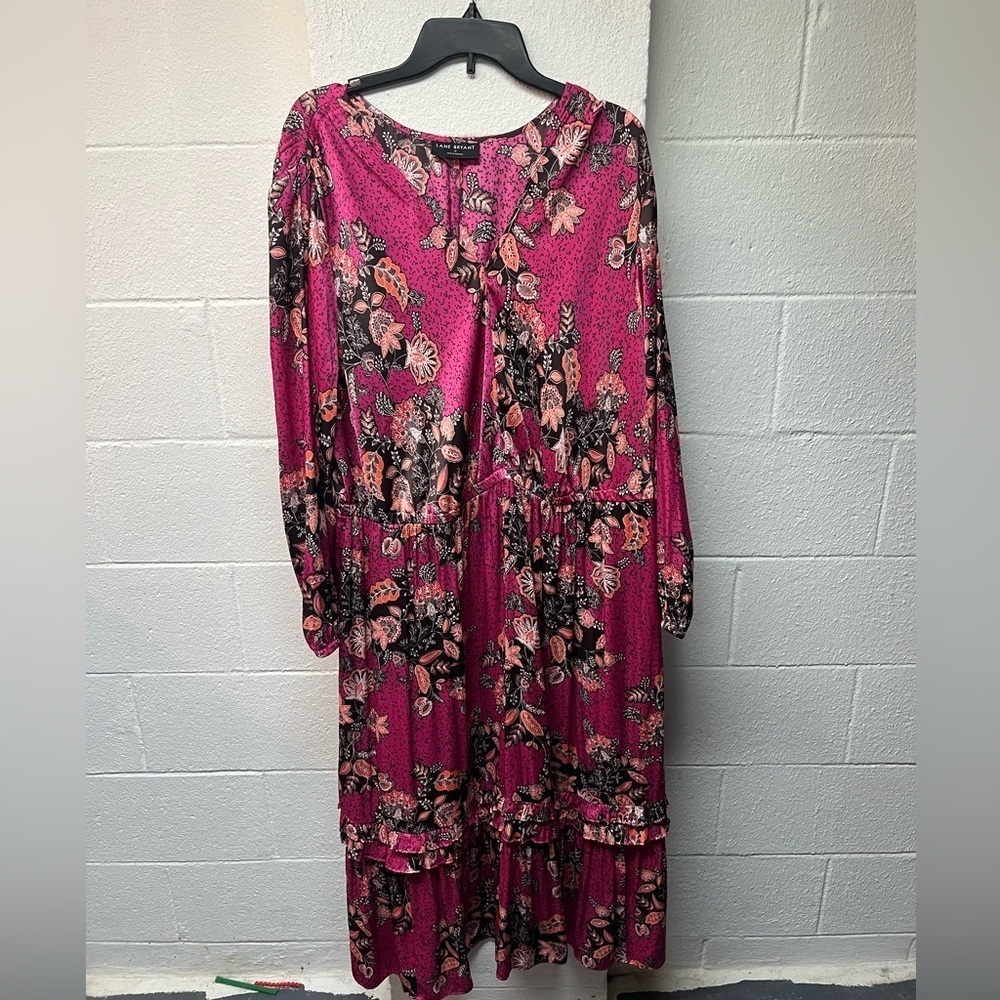 Lane Bryant Floral Pink Dress